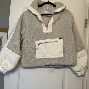 New Free People Wrangler Sherpa Half Zip